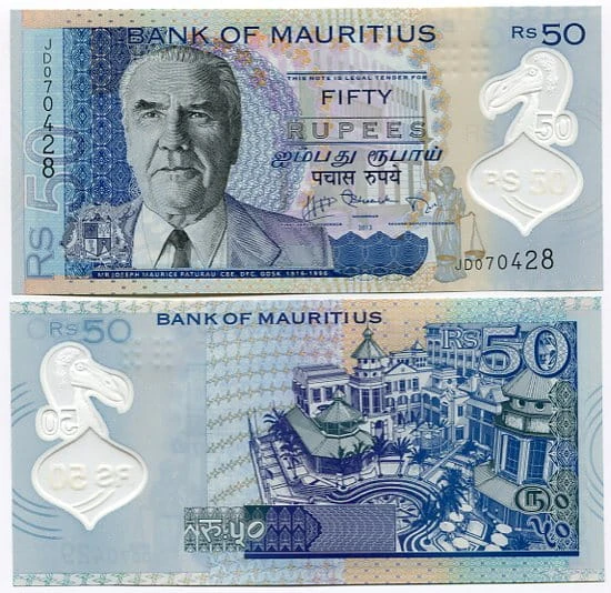 Mauritius 50 Rupees 2021 r. Polimer UNC