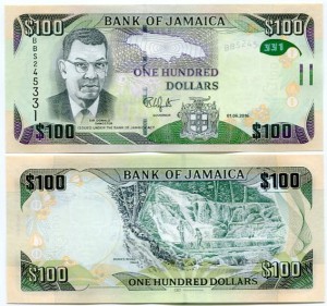 Jamajka 100 Dolarów 2017 r. UNC