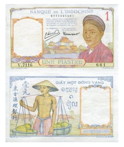 Indochiny Francuskie 1 Piastre 1932 r. UNC