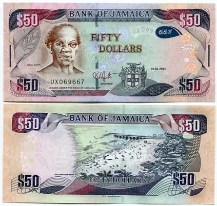 Jamajka 50 Dolarów 2013 r. UNC