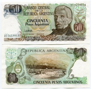 Argentyna 50 Pesos 1983 r. UNC