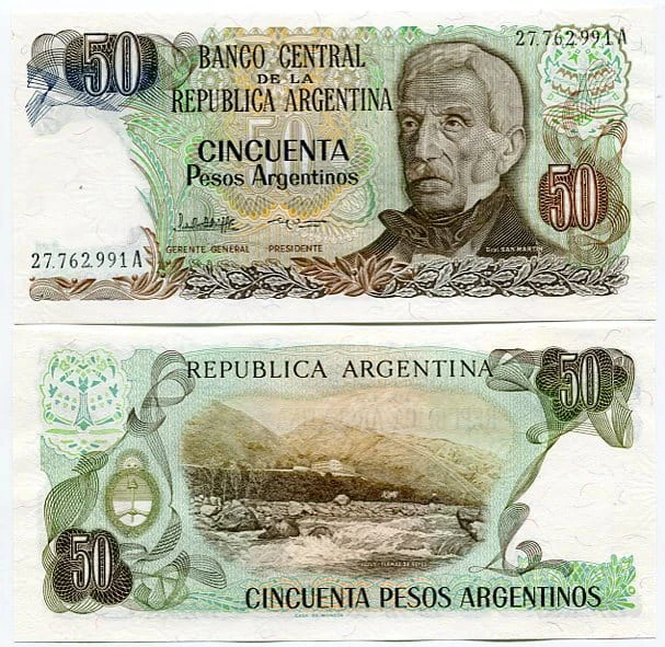 Argentyna 50 Pesos 1983 r. UNC