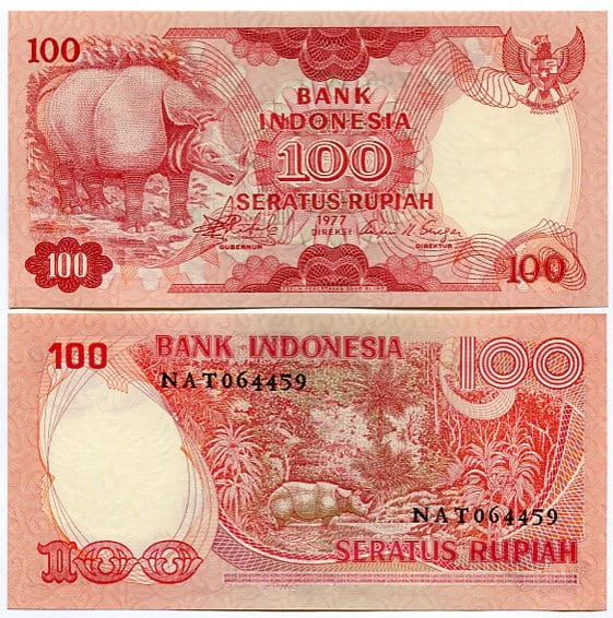 Indonezja 100 Rupiah 1977 r. UNC