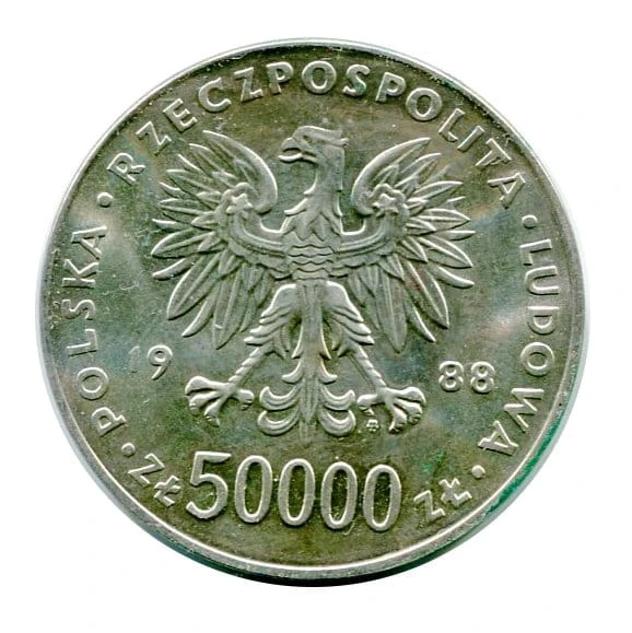 50 000 zł Józef Piłsudski 1988 r.