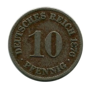 Niemcy 10 Pfennig 1876 r.