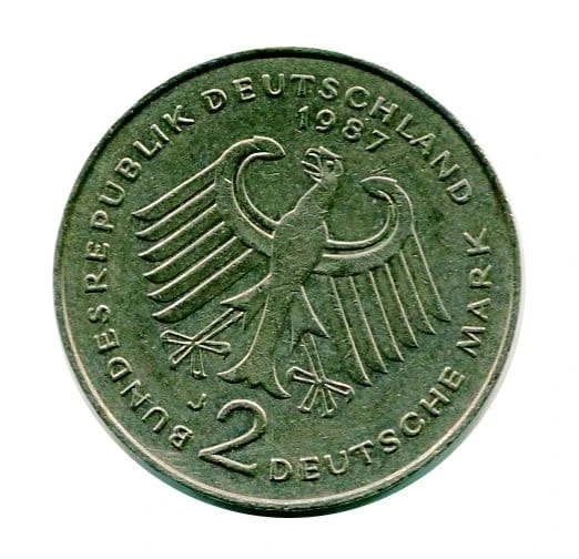 Niemcy 2 Marki 1987 r. Konrad Adenauer
