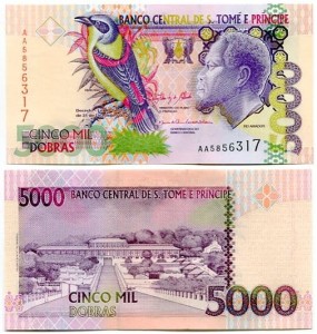 Wyspy Świętego Tomasza i Książęca 5000 Dobras 2013 r. UNC