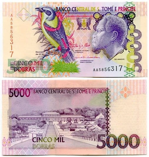 Wyspy Świętego Tomasza i Książęca 5000 Dobras 2013 r. UNC