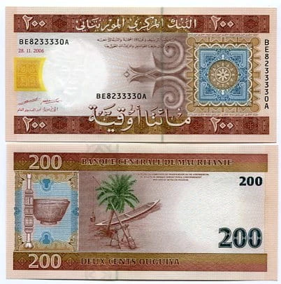 Mauretania 200 Ouguiya 2006 r. UNC