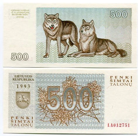 Litwa 500 Talonas 1993 r. UNC