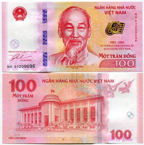 Wietnam 100 Dong 2016 r. UNC