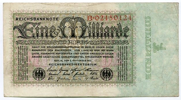 Niemcy 1 Milliarde Mark 1923 r. 