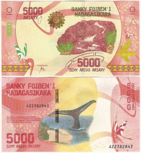 Madagaskar 5000 Ariary 2017 r. UNC