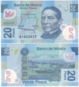 Meksyk 20 Pesos 2013 r. Polimer UNC 
