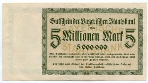 Niemcy 5 Millionen Mark 1923 r. 