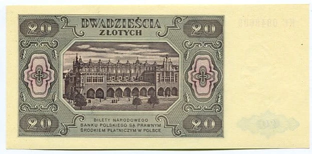 Banknot 20 zł 1948 r.