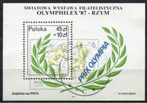 Znaczki 1987 r. Światowa wystawa Filatelistyczna w Rzymie