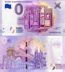 Banknot 0 Euro Luksemburg - European Museum Schengen