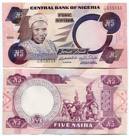 Nigeria 5 Naira 2005 r. UNC