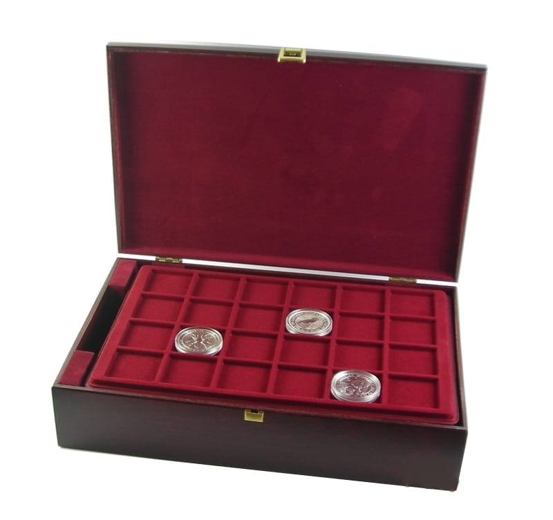 Kuferek drewniany na monety 1 oz